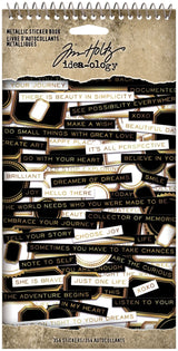 Tim Holtz - Advantus - Idea-Ology Spiral Bound Sticker Book - Metallic