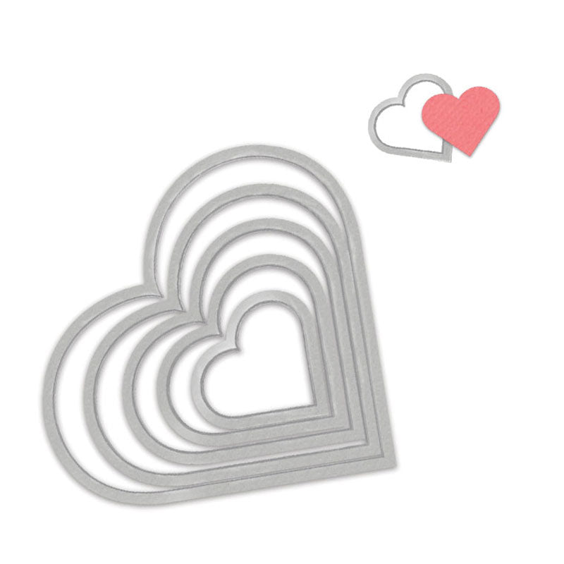 Sizzix - Framelits Die Set 6PK Hearts