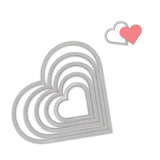 Sizzix - Framelits Die Set 6PK Hearts