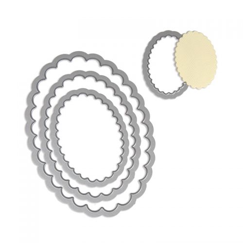 Sizzix - Framelits Die Set 4PK Ovals Scallop