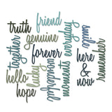 Sizzix - Thinlits Die Set 16PK Friendship Words: Script by Tim Holtz