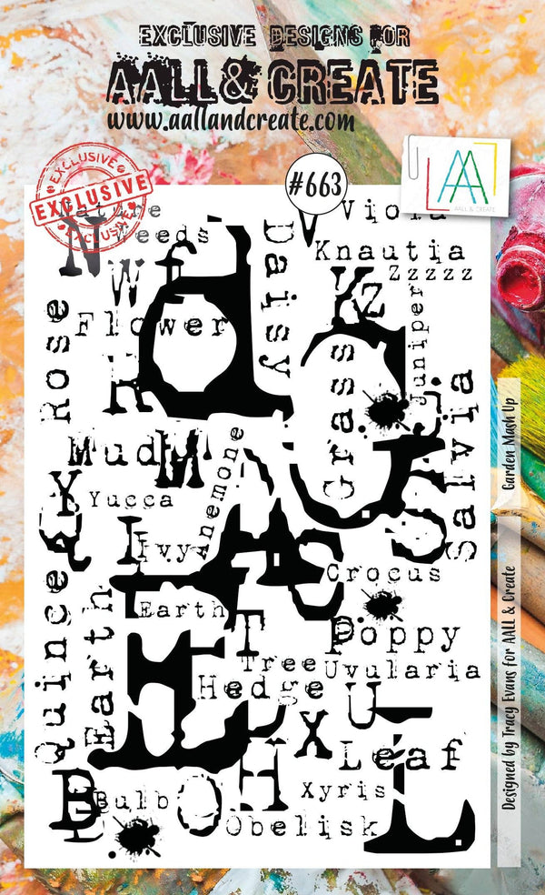 AALL & Create - A6 Clear Stamp Set - Garden Mash Up - #663