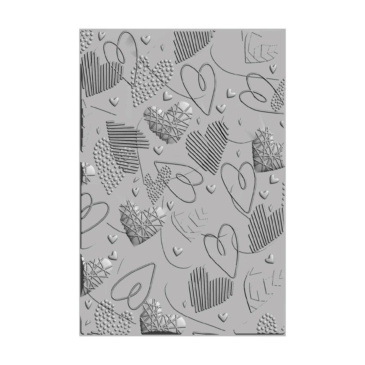 Sizzix - 3-D Textured Impressions Embossing Folder Mark Making Hearts by Kath Breen