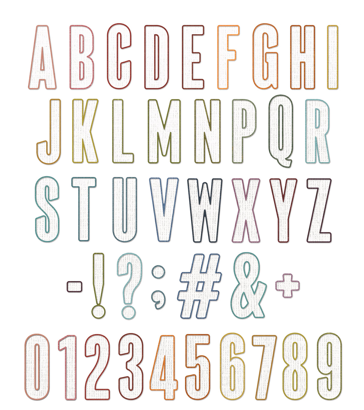 Sizzix - Thinlits Die Set 43PK Alphanumeric Bulletin by Tim Holtz