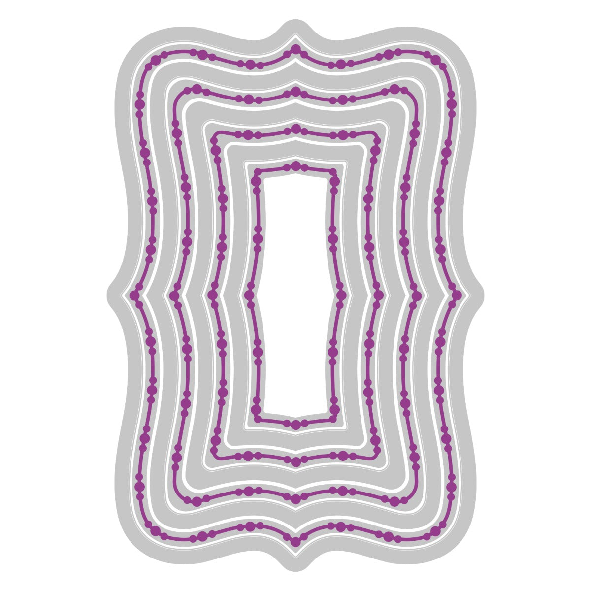 Sizzix - Framelits Die Set 8PK Fanciful Framelits  Doris Dotted Top Note by Stacey Park
