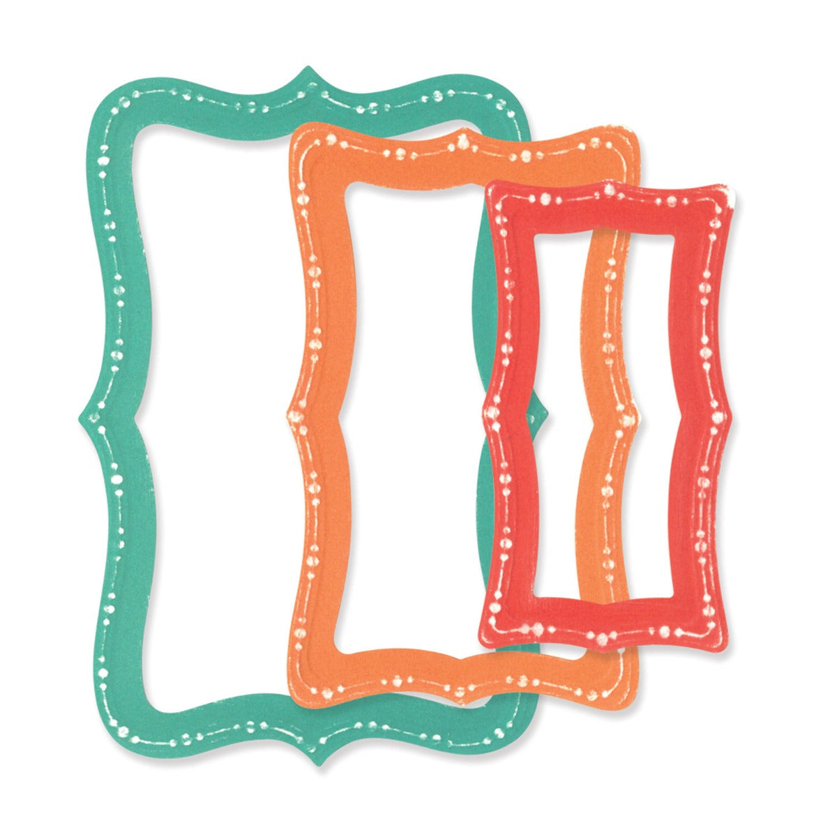 Sizzix - Framelits Die Set 8PK Fanciful Framelits  Doris Dotted Top Note by Stacey Park