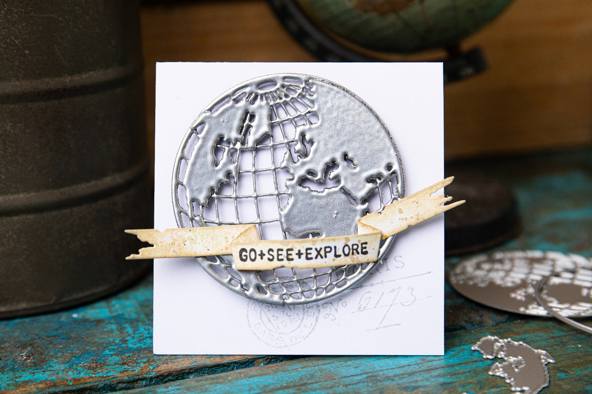 Sizzix - Thinlits Die Set 45PK Vault World Travel by Tim Holtz