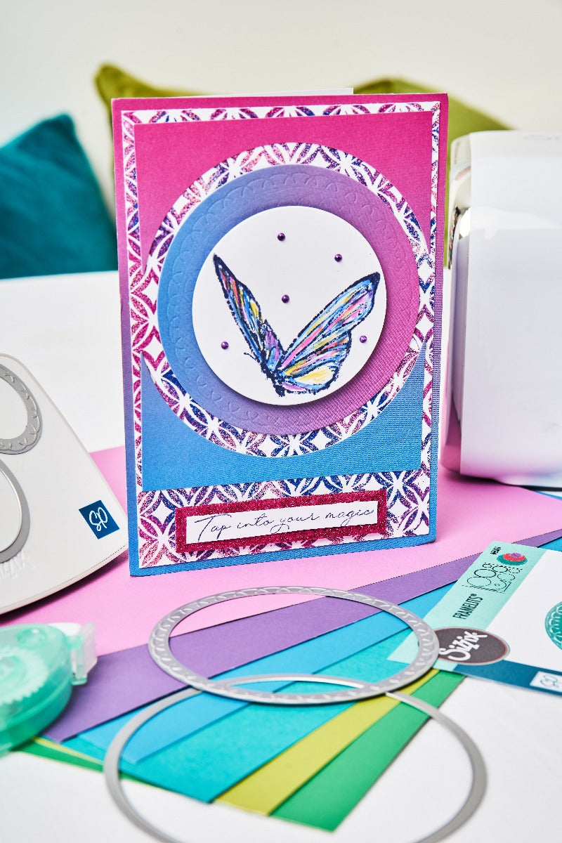Sizzix - Framelits Die Set 9PK  Fanciful Framelits, Alena Arched Circles by Stacey