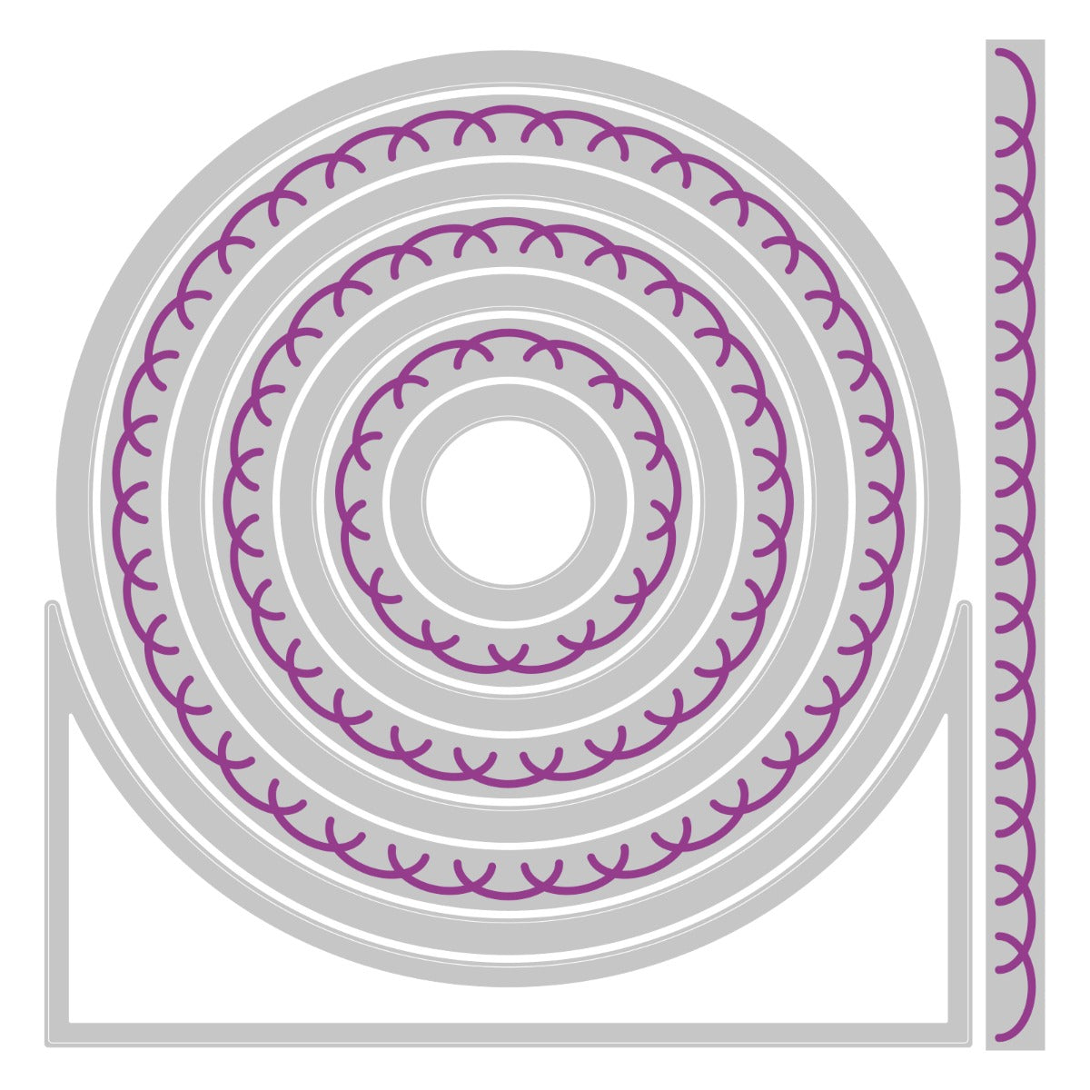 Sizzix - Framelits Die Set 9PK  Fanciful Framelits, Alena Arched Circles by Stacey