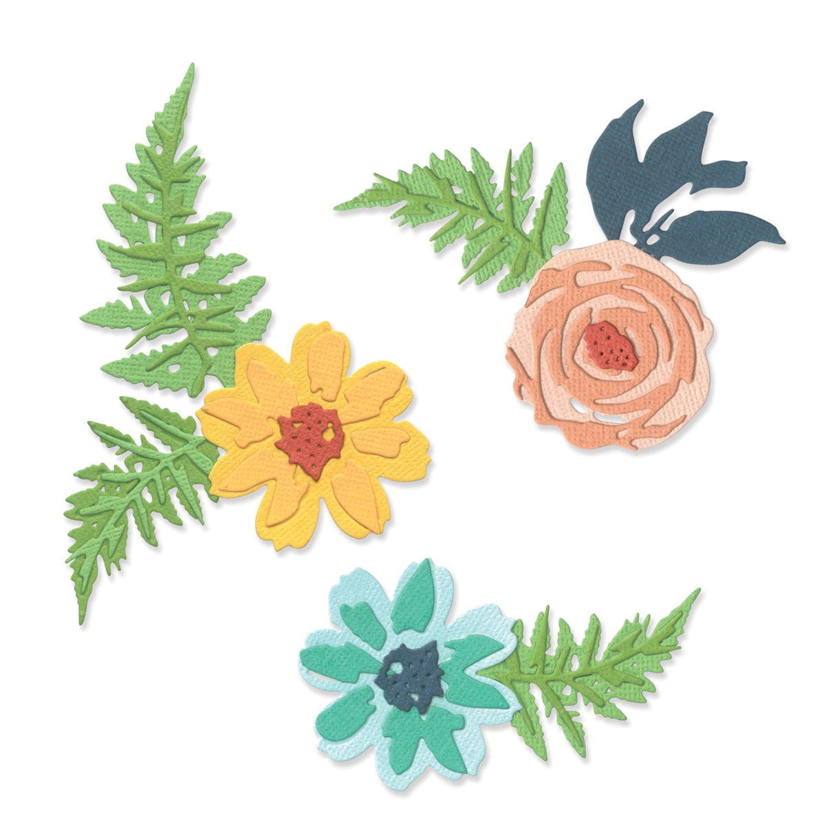 Sizzix - Thinlits Die Set 11PK Flowers & Fern by Sizzix