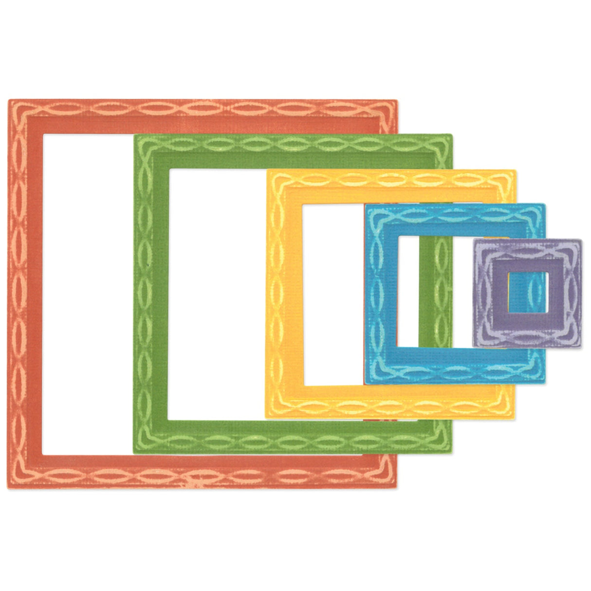 Sizzix - Framelits Die Set 11PK Fanciful, Yvette Interlaced Squares by Stacey Park