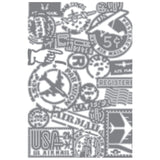 Sizzix - Multi Level Textured Impressions Embossing Folder Vault Airmail by Tim Holtz