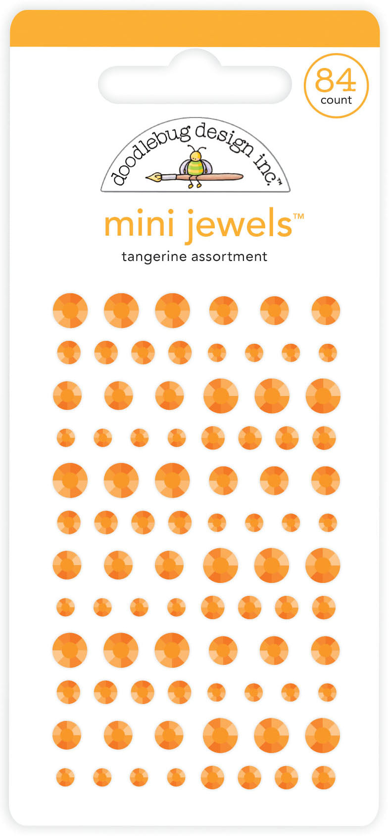 Doodlebug - Mini Jewels - Tangerine