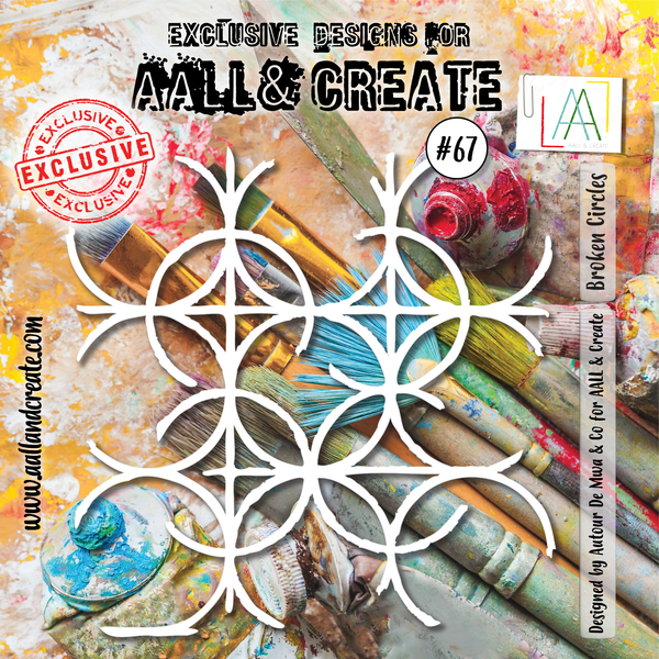 AALL & Create - 6"x6" Stencil - Broken Circles - #67
