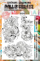 AALL & CREATE - A5 CLEAR STAMP SET - PETAL THERAPY