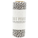 Craft Perfect - Striped Bakers Twine - Pewter Grey