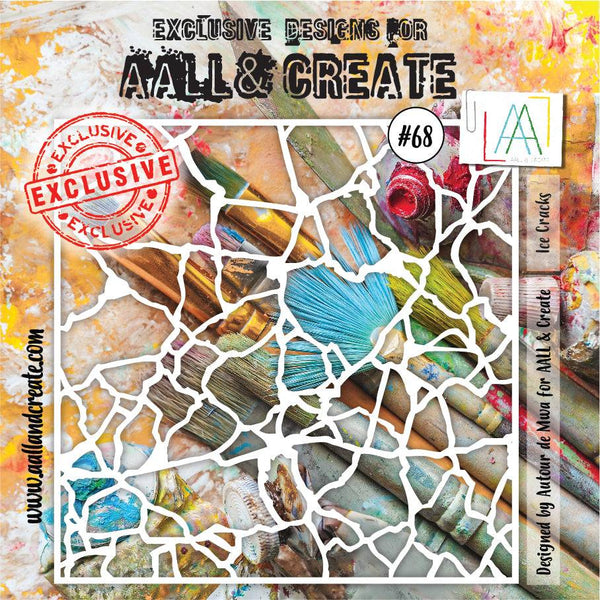 AALL & Create - 6"x6" Stencil - Ice Cracks - #68