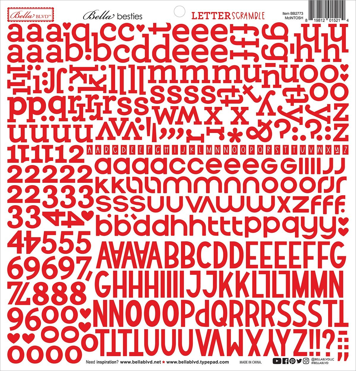 Bella Blvd - Bella Besties Letter Scramble Alpha Stickers - McIntosh