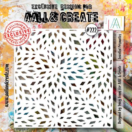 AALL & Create - 6"x6" Stencil - Jewelled Prismatics - #222