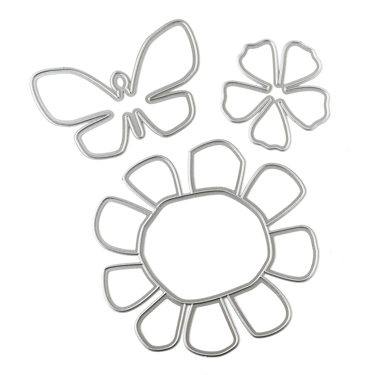 Vicki Boutin - Mixed Media - Metal Dies - Floral And Butterfly