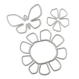 Vicki Boutin - Mixed Media - Metal Dies - Floral And Butterfly