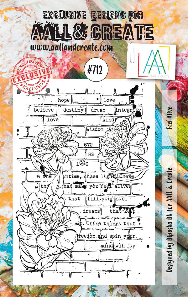 AALL & CREATE - A7 CLEAR STAMP SET - FEEL ALIVE #712