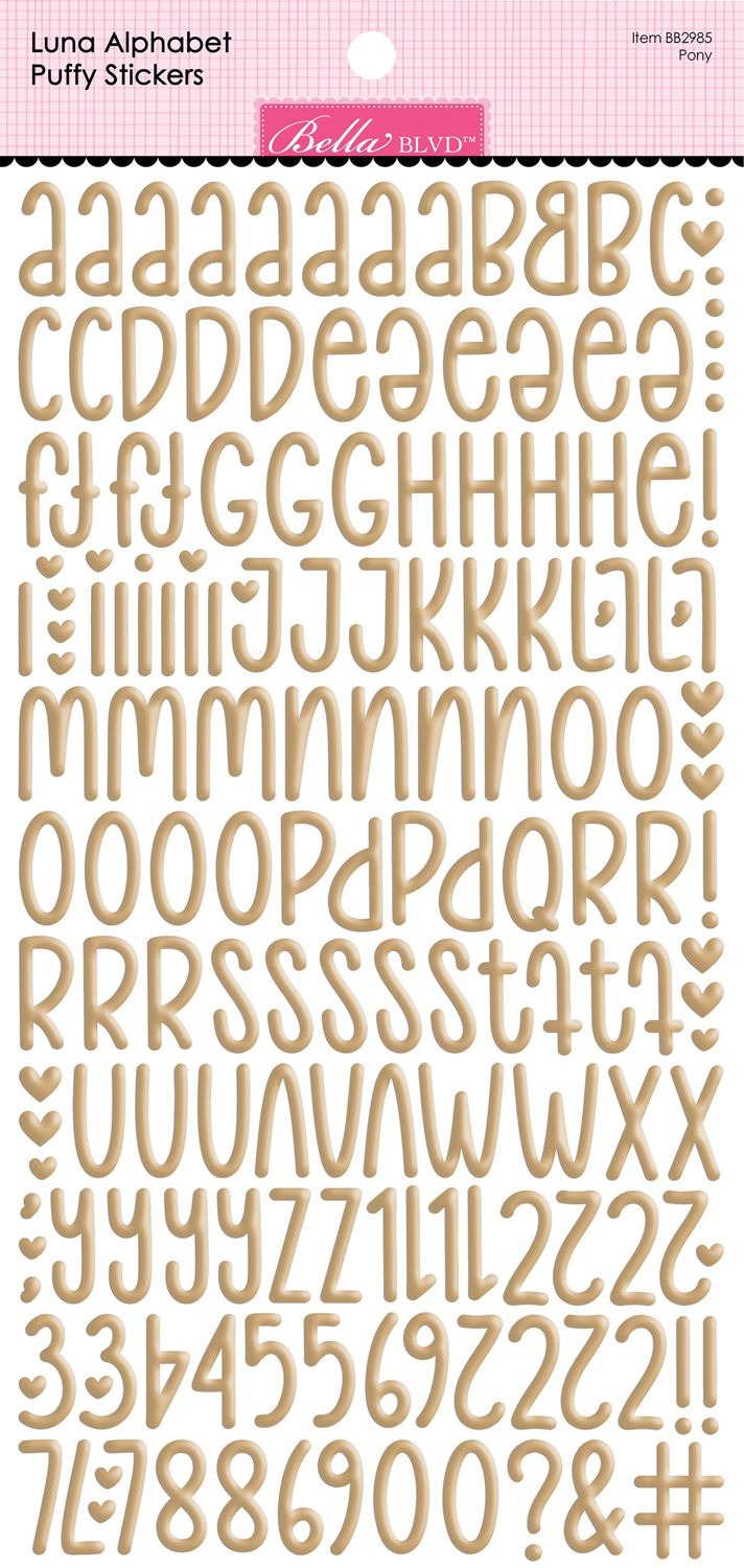 Bella Blvd - Bella Besties Luna Alphabet Puffy Stickers - Pony