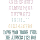 Sizzix - 49 And Market - A5 Clear Stamps W/Framelits Dies - Fine Line Alpha 01