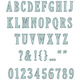 Sizzix - 49 And Market - A5 Clear Stamps W/Framelits Dies - Fine Line Alpha 01