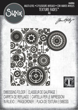 Sizzix - Textured Impressions Embossing Folder by Tim Holtz - Vault Gears