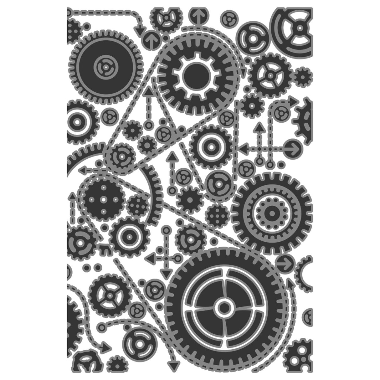 Sizzix - Textured Impressions Embossing Folder by Tim Holtz - Vault Gears