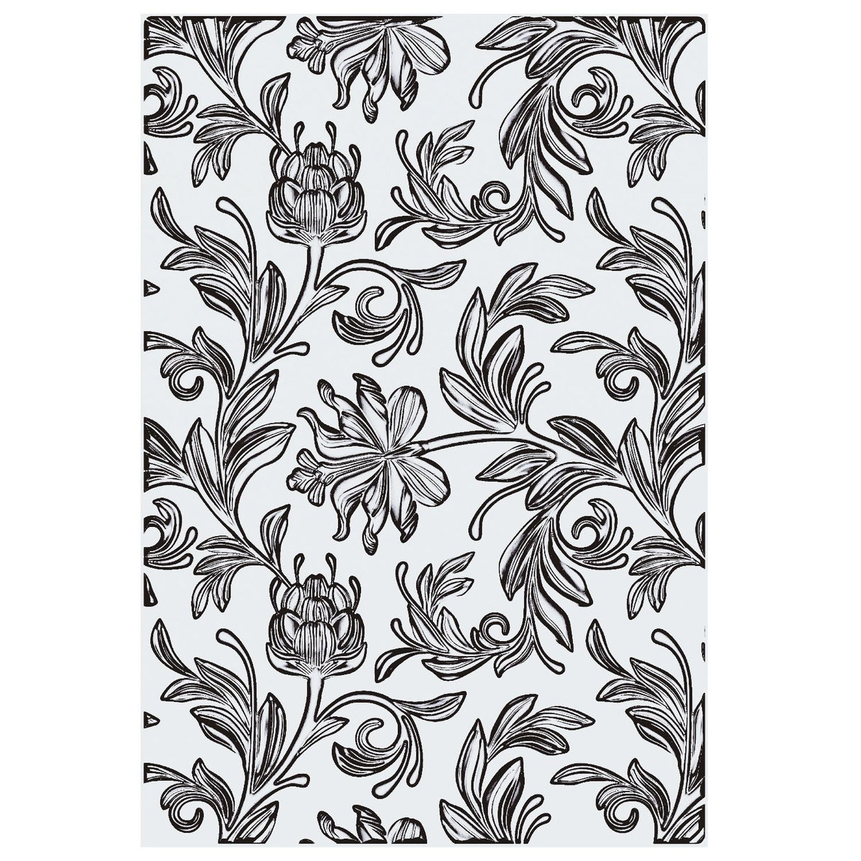 Sizzix - 3D Texture Fades A5 Embossing Folder By Tim Holtz - Botanical