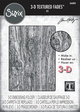 Sizzix - 3D Texture Fades A5 Embossing Folder By Tim Holtz - Lumber