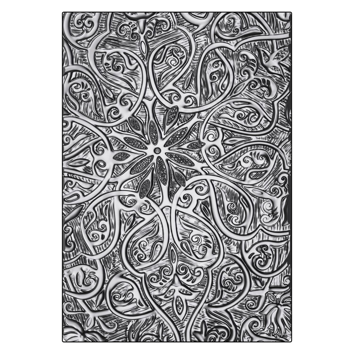 Sizzix - 3D Texture Fades A5 Embossing Folder By Tim Holtz - Engraved