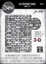 Sizzix - 3D Texture Fades A5 Embossing Folder By Tim Holtz - Brickwork