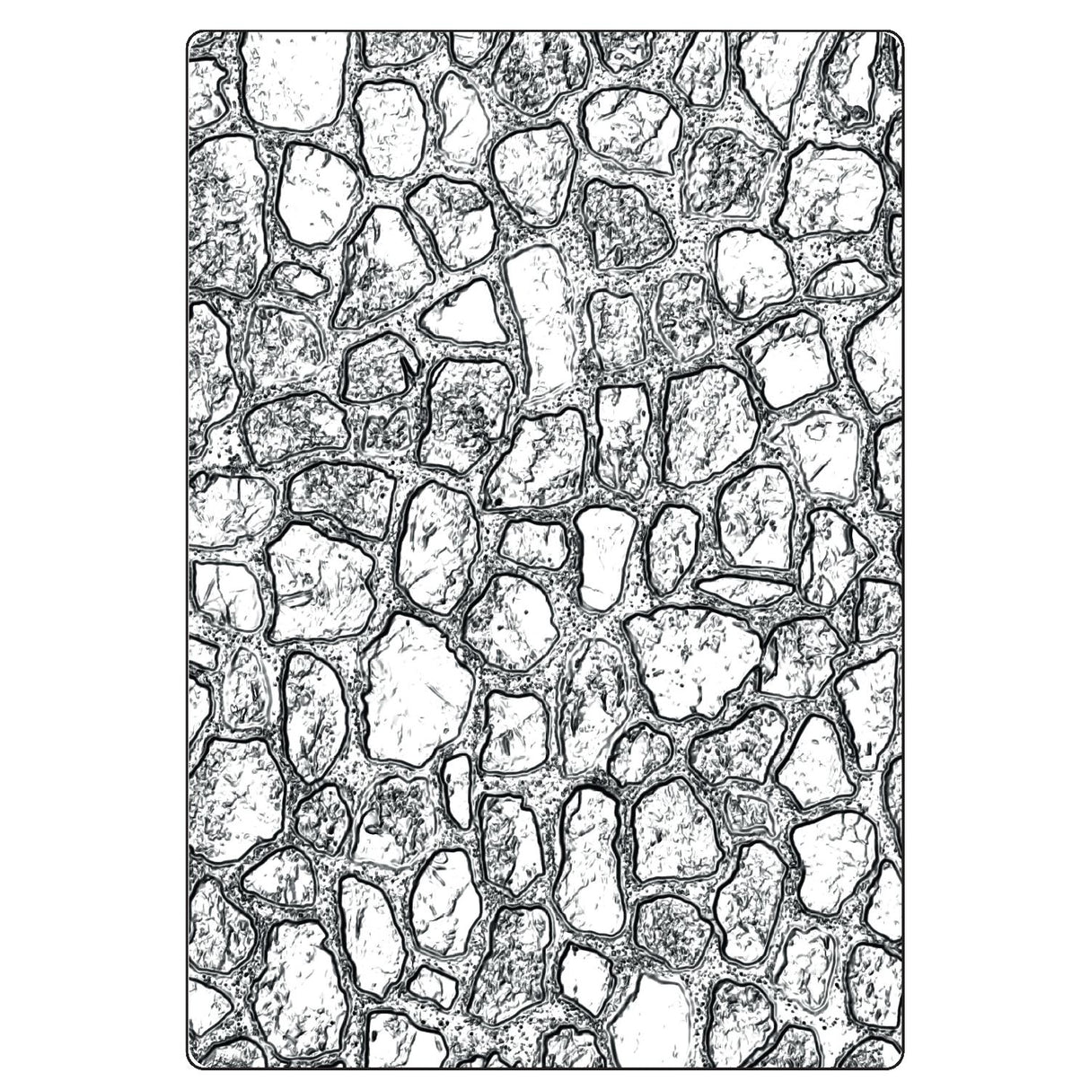 Sizzix - 3D Texture Fades A5 Embossing Folder By Tim Holtz - Cobblestone