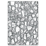 Sizzix - 3D Texture Fades A5 Embossing Folder By Tim Holtz - Cobblestone