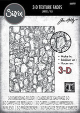 Sizzix - 3D Texture Fades A5 Embossing Folder By Tim Holtz - Cobblestone