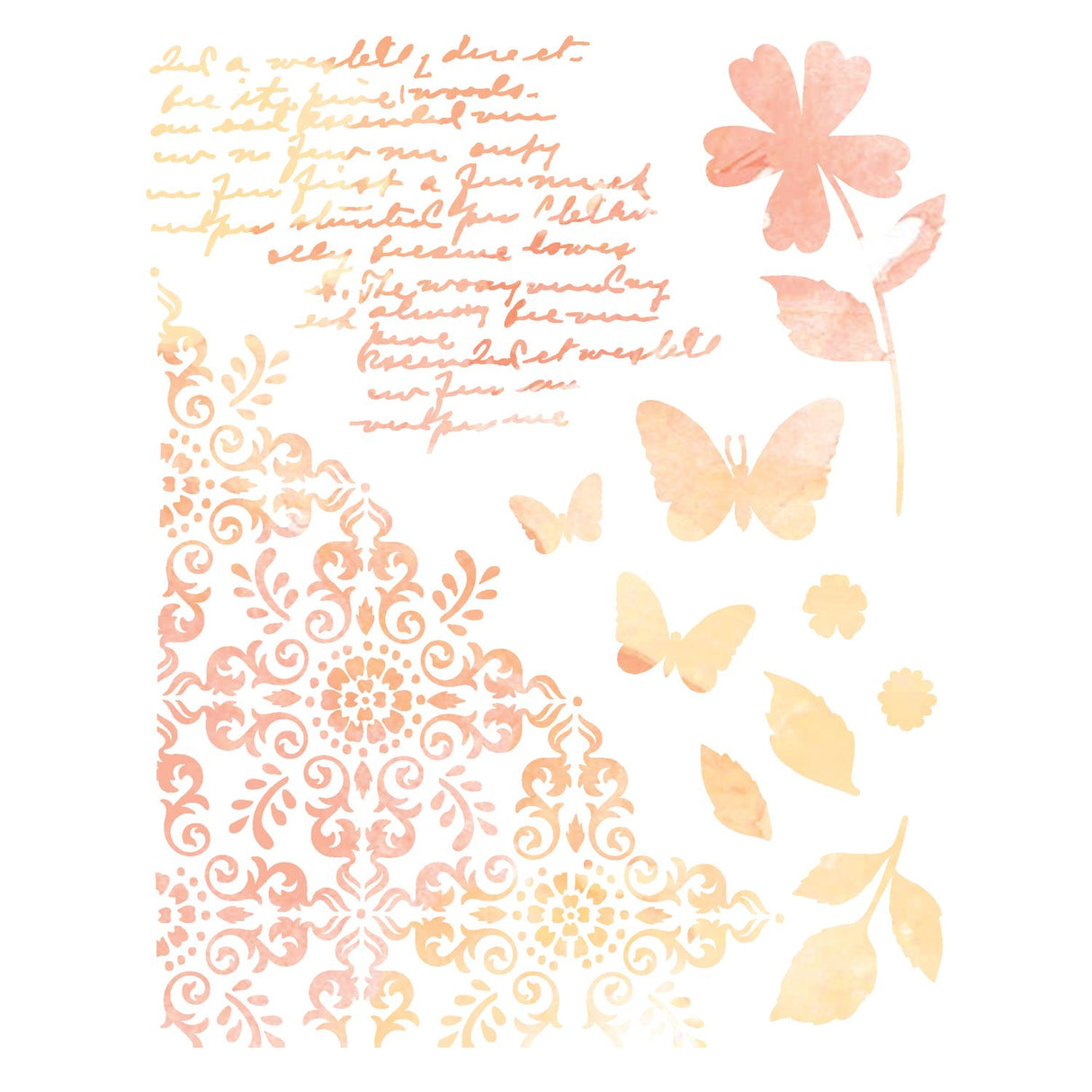 Sizzix - 49 & Market - A4 Stencil - Petal Play