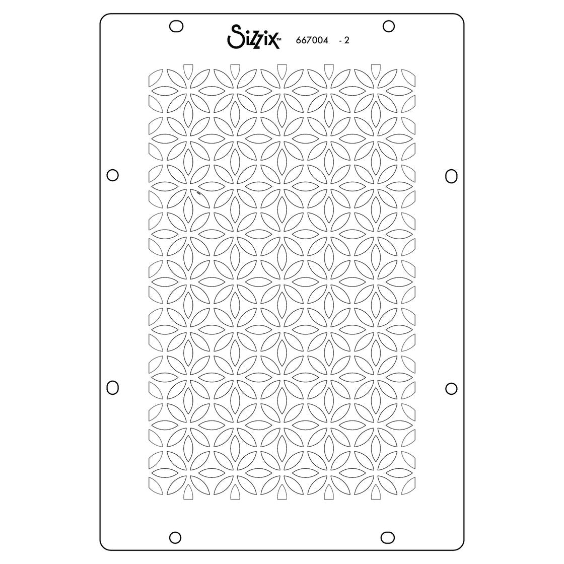 Sizzix - Layered Stencils 4PK Backgrounds by Willow Wolfe