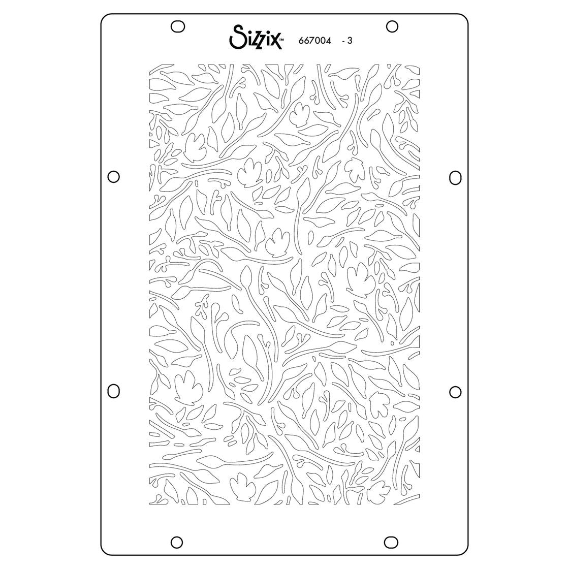 Sizzix - Layered Stencils 4PK Backgrounds by Willow Wolfe