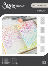 Sizzix - Layered Stencils 4PK Backgrounds by Willow Wolfe