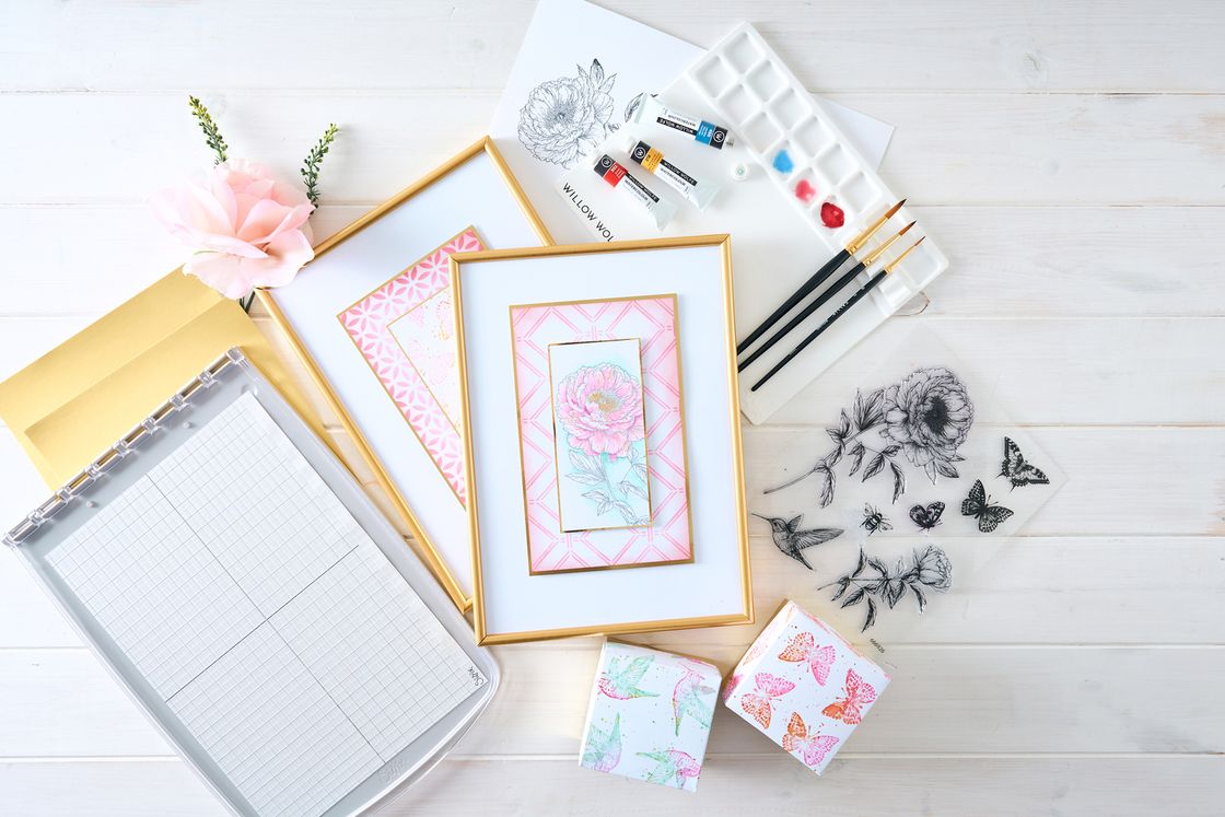 Sizzix - Layered Stencils 4PK Backgrounds by Willow Wolfe