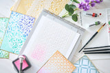 Sizzix - Layered Stencils 4PK Backgrounds by Willow Wolfe