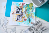 Sizzix - Clear Stamps Set 16PK w/35PK Framelits Die Floral Layers #1 by Vicki Boutin
