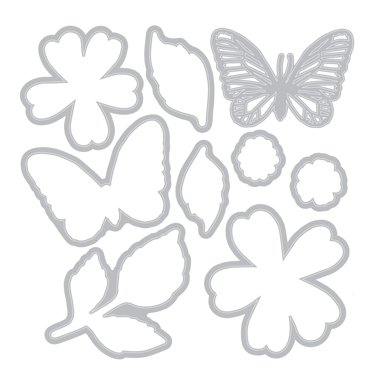 Sizzix - 49 & Market - Clear Stamp With Framlits Die - Sweet Sprigs