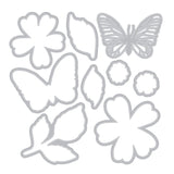 Sizzix - 49 & Market - Clear Stamp With Framlits Die - Sweet Sprigs