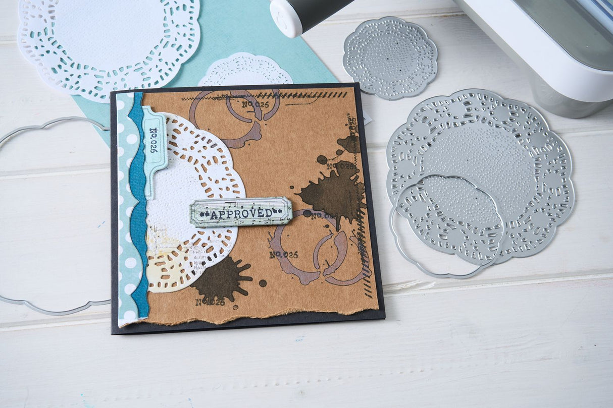 Sizzix - 49 & Market - Thinlits Die Set - Doily Duo