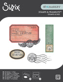 ***Pre-Order*** Sizzix - 49 & Market - Clear Stamp With Framlits Die - Globetrotter's Mark