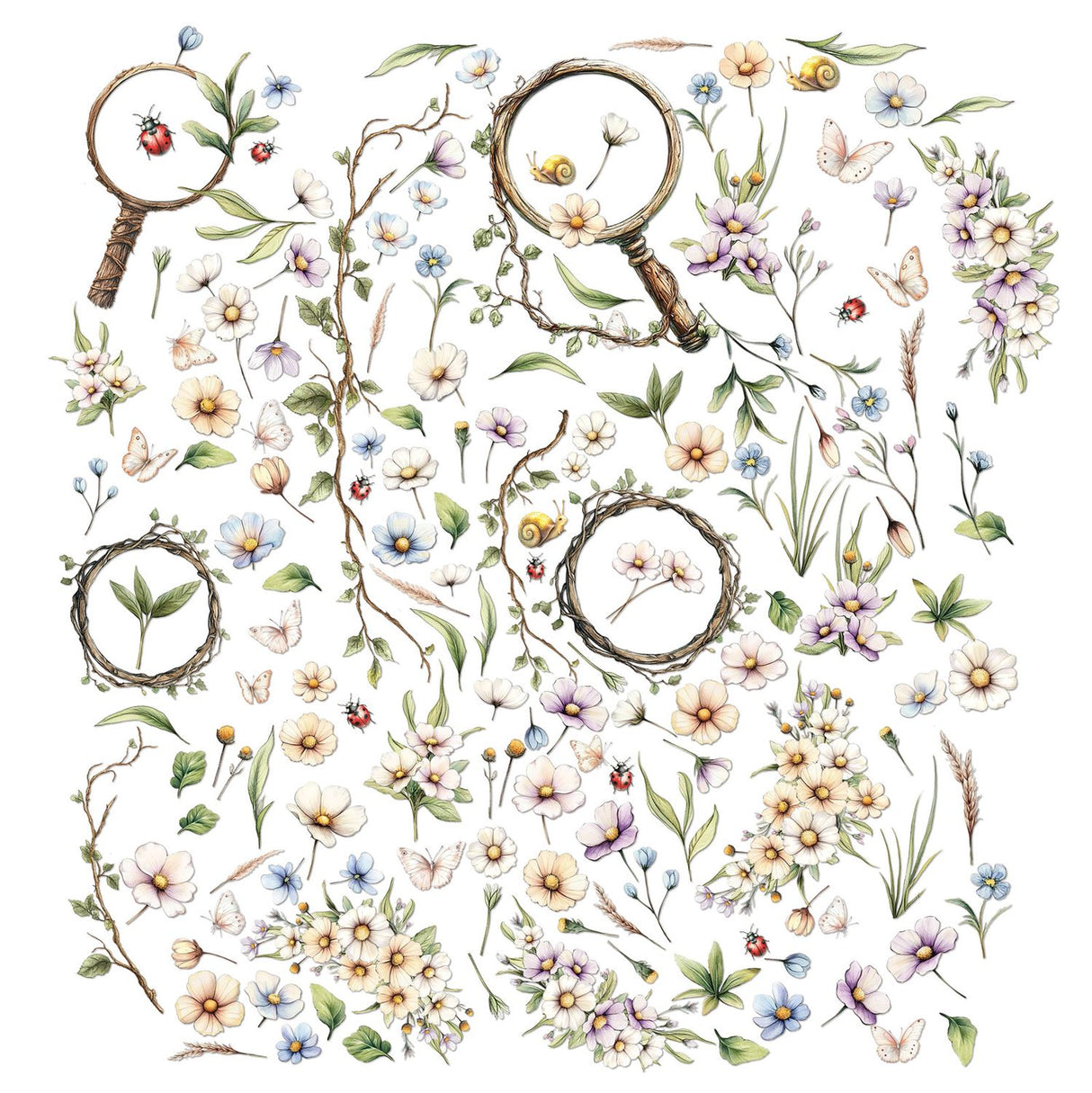 49 And Market - The Looking Glass - Laser Cut Outs - Wildflowers